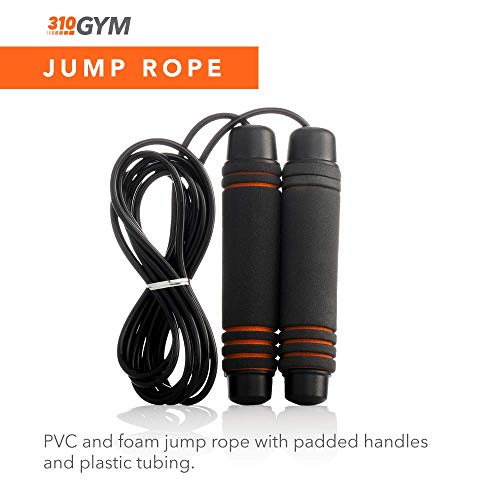 Adjustable Jump Rope By 310 Nutrition - Jumprope With Foam Grip Handles - Fast Endurance Workout For Crossfit, Mma, Boxing, Men, Women, And Kids - Non Weighted #TOP1