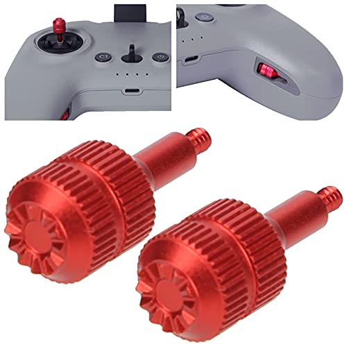 Shanrya Joystick protetor de metal, joysticks de controlador de alumínio para FPV (vermelho)
