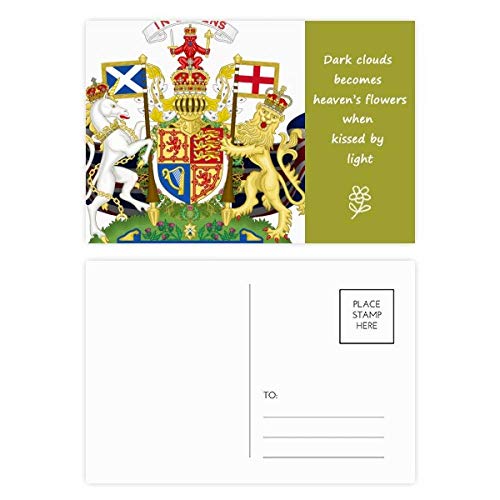Cartes postales Royaume-Uni pour envoyer un merci personnalisé avec style lot de 20