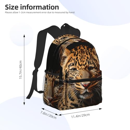 Sac à dos de voyage polyvalent imprimé léopard pour tous les âges