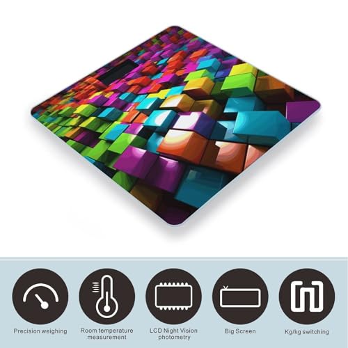 Báscula Digital de Baño Colorida con Vidrio Templado miniatura 3