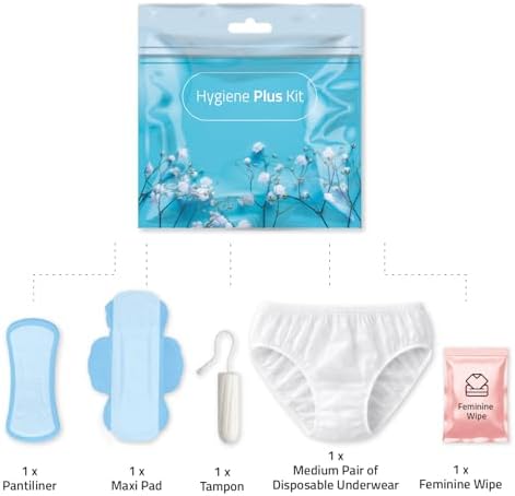Hygiene Plus Bulk Period Kit with Disposable Underwear (Medium) – Complete Menstrual Care Kits for Schools, Healthcare & Organizations – Includes Tampon, Maxi Pad, Pantyliner & Wipe (5) image 5