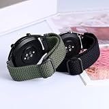 BISONSTRAP 2 sztuki plecione nylonowe paski do zegarka, ulepszona regulowana klamra, rozciągliwe paski z pętelkami dla mężczyzn i kobiet, szerokość paska 16 mm, 18 mm, 19 mm, 20 mm, 22 mm, 24 mm, 20mm