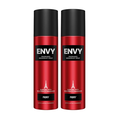 Image of ENVY Fiery Deodorant For Men -120 ML Each, Pack of 2 | Long Lasting Deodorant Fragrance Scent