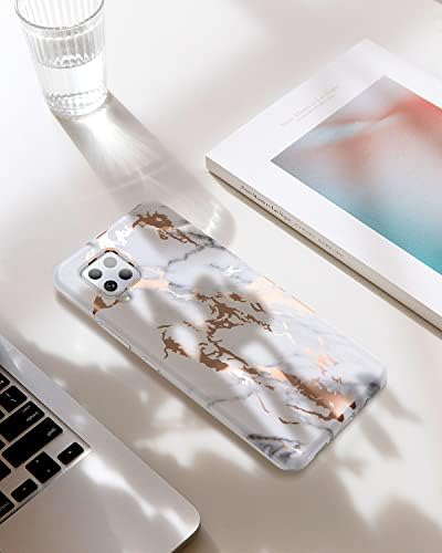 SURITCH for Samsung Galaxy A42 5G Case, Built-in Screen Protector 360 Full Body Protection Shockproof Rugged TPU Bumper Protective Case Cover for Samsung Galaxy A42 5G - Marble