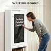 HOMCOM Foldable Convertible Writing Table, Wall Mounted Space-Saving Computer Desk with Chalkboard and Storage Shelves for Small Spaces, Home Office, Bedroom, Dorm, Apartment, White
