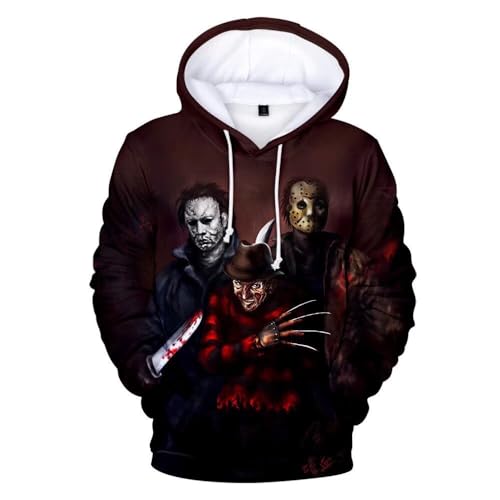 Sweat-shirt à capuche Michael Myers sweat 3D imprimé horreur taille L