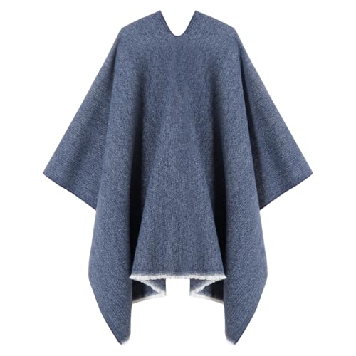 Women's Shawl Wrap Poncho Warm Cape Cardigan Open Front Shawls for Spring Fall Winter Cold Weather Days3