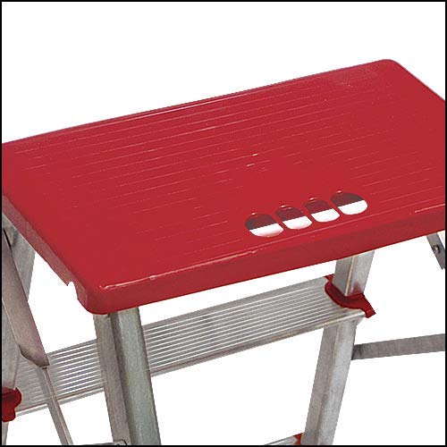 Banqueta de alumínio bilateral Art Factory Apolo com 2 degraus duplos