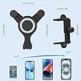 Car Phone Holder for Mercedes Benz A B C E S Mini Cooper Audi-TT Ford Jeep Suzuki Mustang Wrangler Swift Round Vents Phone Mount Compatible with All Circular Air Vents iPhone Samsung Galaxy Xmas Gifts - Image 2