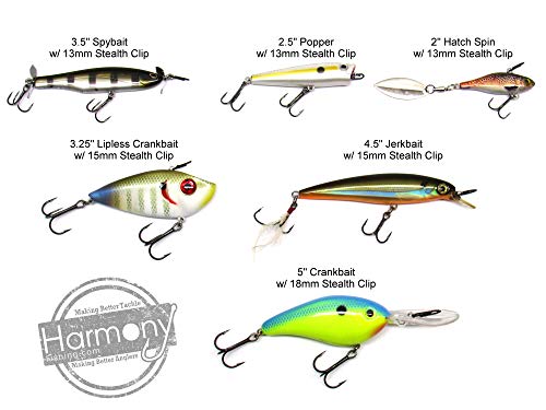 Harmony Fishing Stealth Clips (25 Pack) [Black Stainless] (15mm (40# Test)) - Thumbnail 6