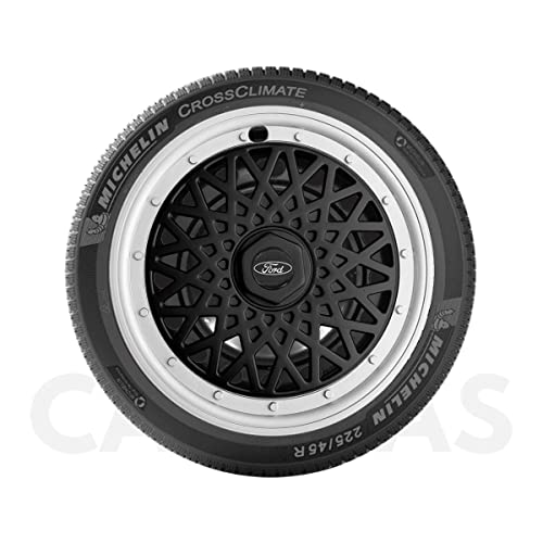 4x Calota Esportiva FORD KA FIESTA ESCORT Aro 13 Preto 600pbp