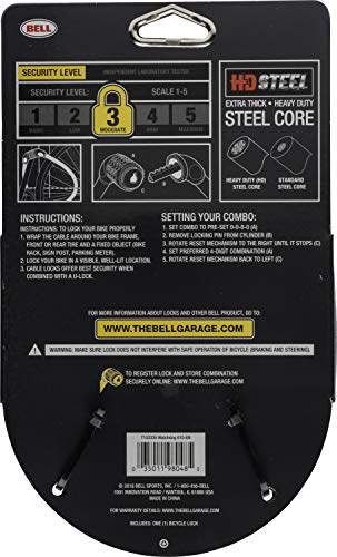 Bell Watchdog 610 Cable Combo Lock 2019 #TOP3