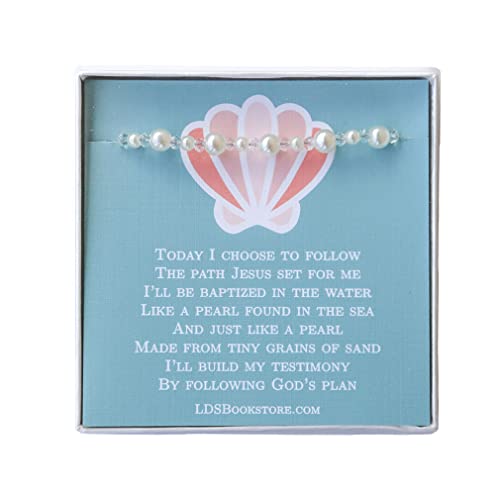 LDS Pearl Baptism Bracelet Gift for Latter-Day Saint Girls Getting Baptized