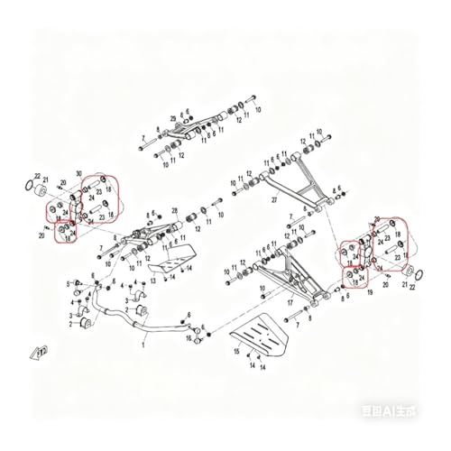 Kit de reconstrucción de soporte para eje de rueda ATV, compatible con modelos 400 a 800 4