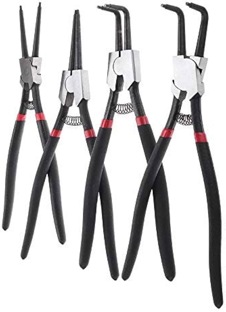 ABN Extra Long Snap Ring Pliers Set 4pc Lock Ring Pliers, 40 OFF