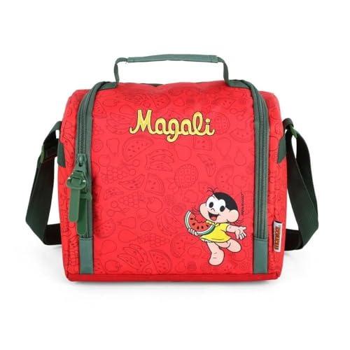 Kit Mochila de Costas Magali Melancia Vermelha + Lancheira