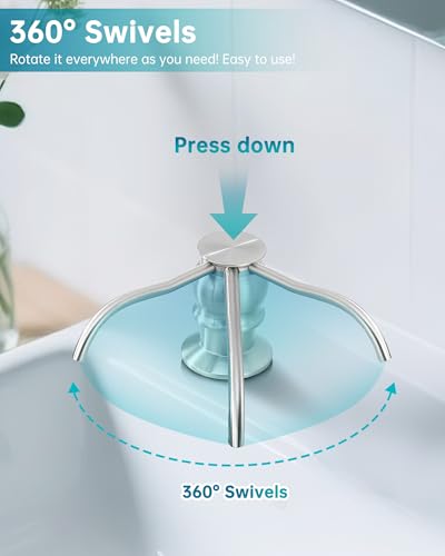 Image of Built in Deck Mount Liquid Lotion Kitchen Countertop Metal Soap Dispenser, Brushed Nickel Brass Dispenser Pump with 500ml (17oz) High Capacity Bottle