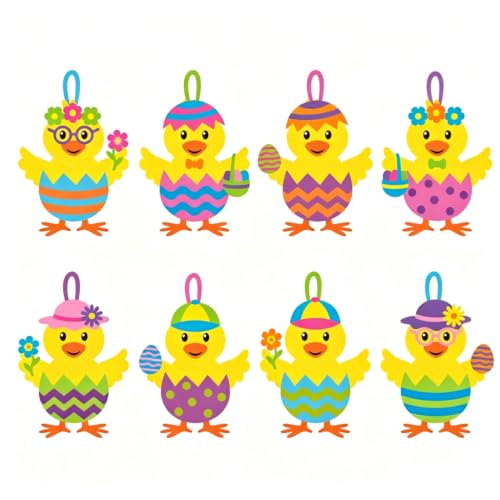 1Pcs Kit de creation de poussin de Paques, materiel de bricolage fete des meres, ensemble d'artisanat pour decoration printaniere, activite manuelle pour la maison, cadeau festif sans marque