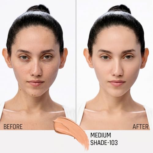 Image of FLiCKA Professional HD Liquid Foundation With SPF Long Lasting High Coverage Waterproof - Fair 103