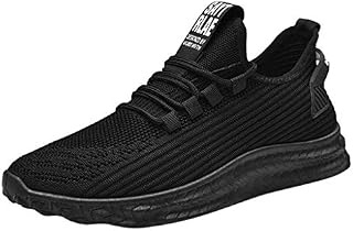 Men's Non-Slip Casual Lace-up Lightweight Sport Shoes Wear-Resistant Running Shoes Personality Breathable Tennis