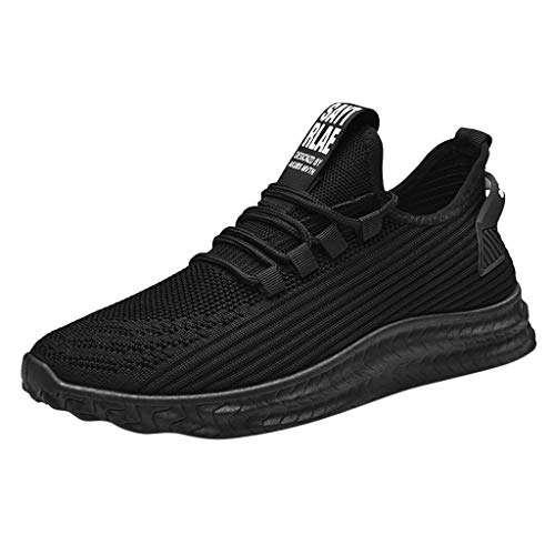 Men's Non-Slip Casual Lace-up Lightweight Sport Shoes Wear-Resistant Running Shoes Personality Breathable Tennis