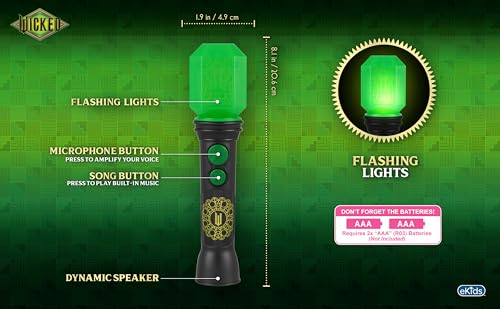 Image of Wicked Toy Microphone for Kids, Includes Built-in Music and Lights, Ideal Toddler Toys (Wicked)