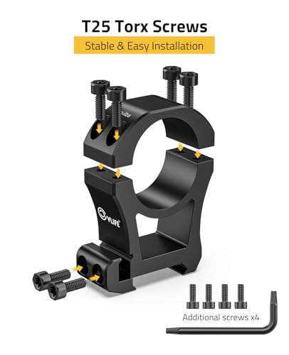 Image of CVLIFE Precision Scope Rings Mount - Compatible with Picatinny Rails and More - 2 Pieces