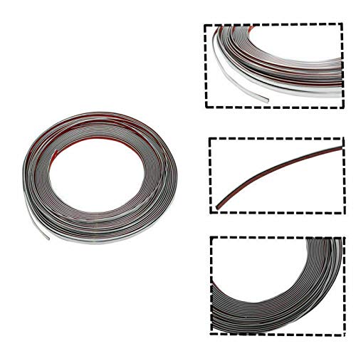 Striscia per stampaggio a rullo auto cromata 6 mm x 15 m argento