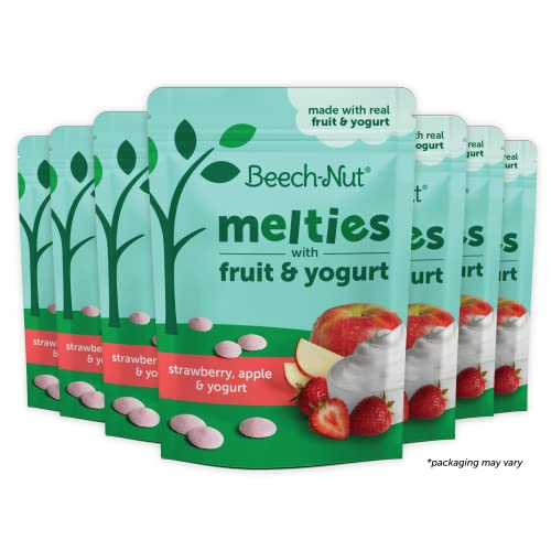 Image of Beech-Nut Melties Baby & Toddler Snack Melts, Strawberry Apple Yogurt, 1 oz (7 Pack)
