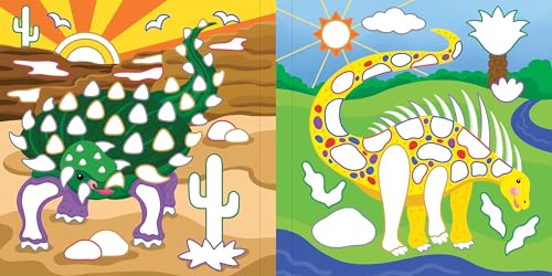 image for PETER PAUPER PRESS Color-By-Foil Sticker Book - Dinosaurs (Create 10 a