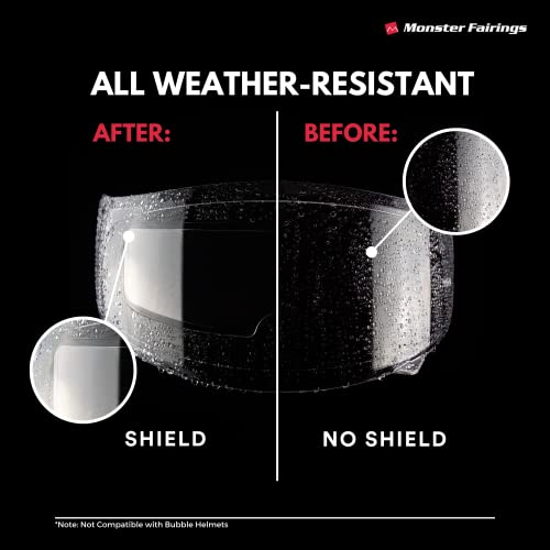 Monster Fairings Universal Motorcycle Helmet Visor Anti Fog & Uv Protection Visor Insert Shield (Pack Of 2) #TOP1