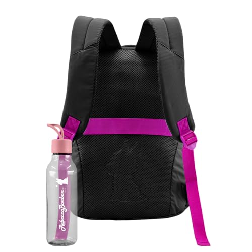 Mochila Feminina Rebecca Bonbon Menina Infantil Com Squeeze e Pompom RB (Preto)