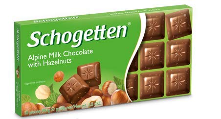 Schogetten Alpine Milk Chocolate with Hazelnuts 100g/3.52oz (Pack of 7)