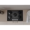INDESIT ING 72T/BK PIANO COTTURA 5 FUOCHI GAS GRIGLIE GHISA VETRO NERO ING72T/BK