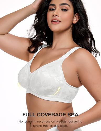 Wingslove Women's Minimizer Bras Full Coverage Wirefree Comfort Plus Size Bra Large Bust Non Padded2