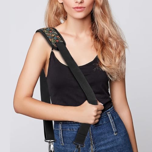 Image of 56 inch Shoulder Strap, Adjustable Thick Soft Universal Replacement Crossbody Handbag Shoulder Strap with Metal Swivel Hooks for Laptop Shoulder Bag /Laptop Messenger Bag /Crossbody Bag