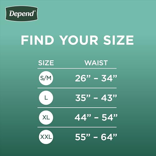 depend fresh protection adult diapers incontinence underwear for men disposable maximum large grey 72 count 2 packs of 36 packaging may vary