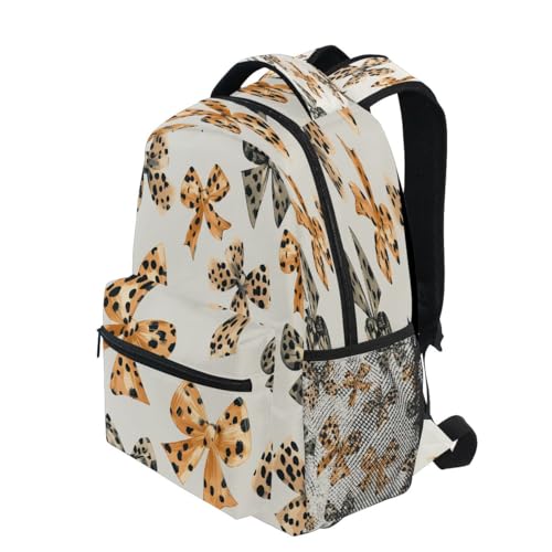 Leopard Print Bows Pattern Kids Backpack for Boys Girls Backpacks Student Backpack Big For Elementary School Shoulder Bag Bookbag3