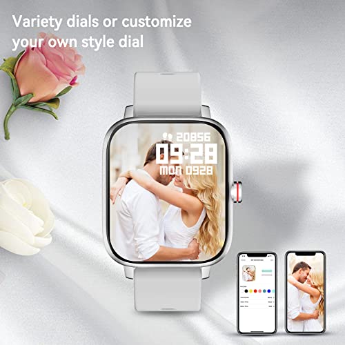 Smart Watch, Luoba 1.69'' Touch Answer/Make Call Men Smartwatch Women Activity Fitness Tracker With Heart Rate Sleep Monitor Calorie Step Counter Sport Running Fitness Watch For Android Ios, Silver #TOP5