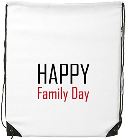 DIYthinker Women's Celebrate Canada Family Day Blessing Festivalâ Holidayâ Galaâ Celebrationâ Words Drawstring Backpack Fine Lines Shopping Creative Handbag Shoulder Environ Tal Polyester Bag One Size