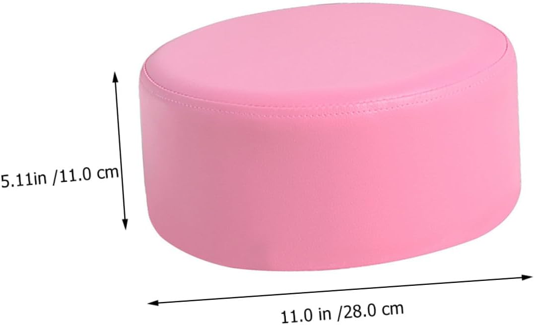 ’s Pu Footstool Pink 28x28x13cm Lightweight Non-Slip Step Stool for Bathroom and Nursery Seating