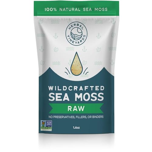 Herbal Vineyards Organic Wildcrafted Gold Raw Sea Moss 1.4oz -