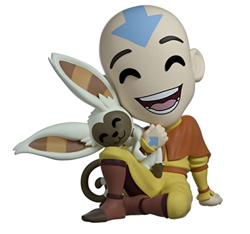 Youtooz Avatar Aang 4" Inch Vinyl Action Figure - Avatar The Last Air Bender Aang & Momo, Youtooz Avatar The Last Airbender Collection Based on Animation