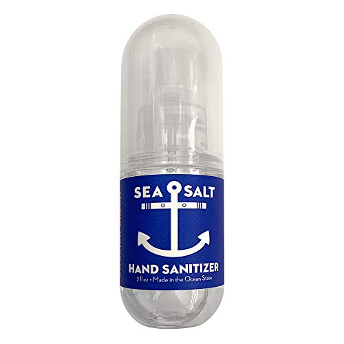 Sea Salt Hand Sanitizer, Lightly Scented, Fast Absorbing Mist, Kills Bacteria, Perfect for Home, Office, or On the Go, Made in USA (2 oz)
