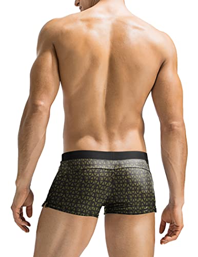 image for COOFANDY Mens Quick Dry Lightweight Square Leg Cut Trunks Swimwear, Me