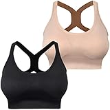 Vielseitiger Sport BH ohne Bügel Set --- Gedacht, um Cups in den Größen A bis D leichten Halt zu geben. Perfekter BH Set für Yoga, Sport, Fitness, jede Art von Training oder den täglichen Gebrauch. Cevapro Yoga BH kombiniert Mode, Funktion und Leistung. Wir bieten 2er Pack BHs mit Farbe in Schwarz und Pink an.
