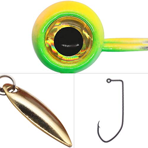 Crappie-Jig-Heads-Kit-With-Underspin-Jig-Head-Spinner-Blade, Crappie Lures And Jigs For Crappie Fishing Jigs - 30 & 50 Pack, 1/8, 1/16, 1/32 Oz #TOP3
