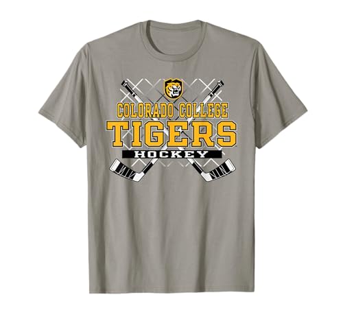 Colorado College Tigers Hockey Sticks Logo T-Shirt