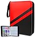 Handelskartenbinder, JARAGAR 9 Pocket Trading Cards Binder, Doppelseitige Kartenschutzhüllen Gesamt 900 Karten, Sammelkarten Album für Sportkarten, Spielkarten (Schwarz & Rot) Baby,Schwarz günstig Kaufen-Handelskartenbinder, JARAGAR 9 Pocket Trading Cards Binder, Doppelseitige Kartenschutzhüllen Gesamt 900 Karten, Sammelkarten Album für Sportkarten, Spielkarten (Schwarz & Rot)